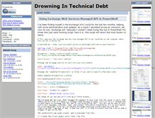 Tablet Screenshot of drowningintechnicaldebt.com